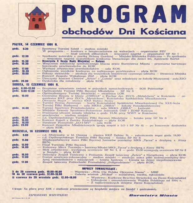 W roku 1991 wieczornymi atrakcjami były plenerowe dyskoteki dla młodzieży 