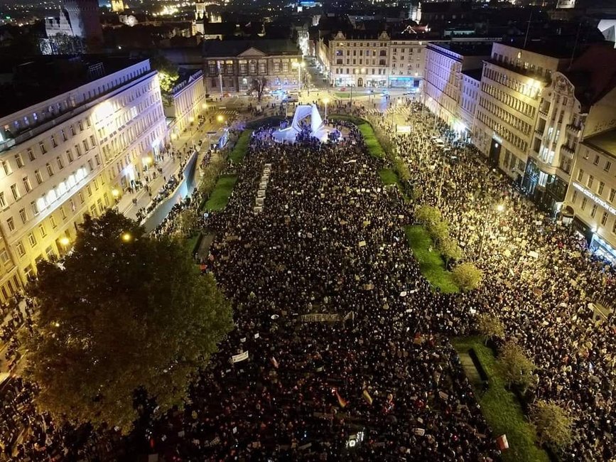 Niedzielny protest na Placu Wolności w Poznaniu Fot. Grupa Stonewall