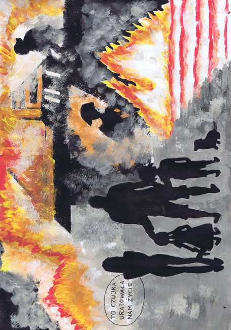 Czujka na straży mojej rodziny - 1 miejsce - Gabriela Stachowska, lat 13