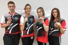 Mistrzostwa Polski Juniorów od lew. Jakub, Julia, Emilia, Zuzanna
