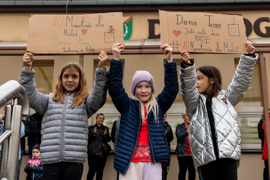 Na mecie 10. maratonu. 