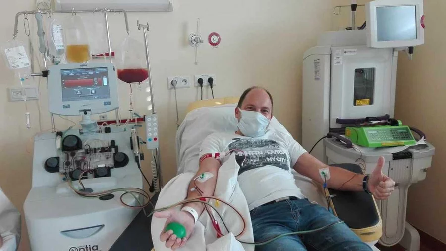 Daniel Jąder oddał szpik pobrany z krwi obwodowej. Zapewnia, że to bezbolesny zabieg. 