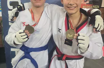 PP Ostrowiec Św kadeci 3m od lewej Jonasz Przybylak, 3m Kajetan Denisewicz. 