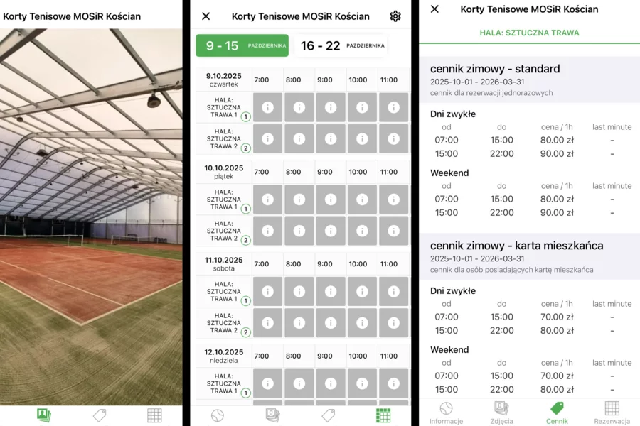 Najprościej zarezerwować kort przez aplikację Tenis4U