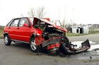 16 kwietnia 2006, zjazd do Kościana przy stacji paliw Orlen. Kolejny przypadek nie ustąpienia pierwszeństwa przejazdu