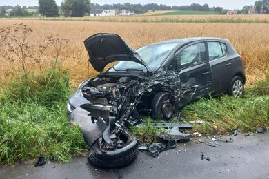 Kolizja pod Zglińcem. Wyglądało groźnie 