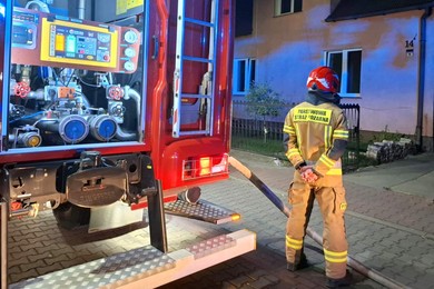 Nocny pożar budynku gospodarczego w Kościanie