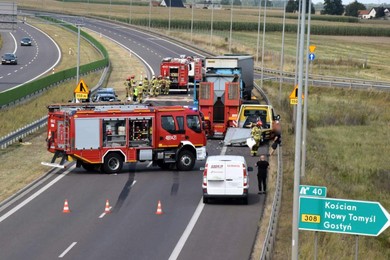 Dwa zdarzenia na S5 sparaliżowały ruch. Poszkodowana jedna osoba